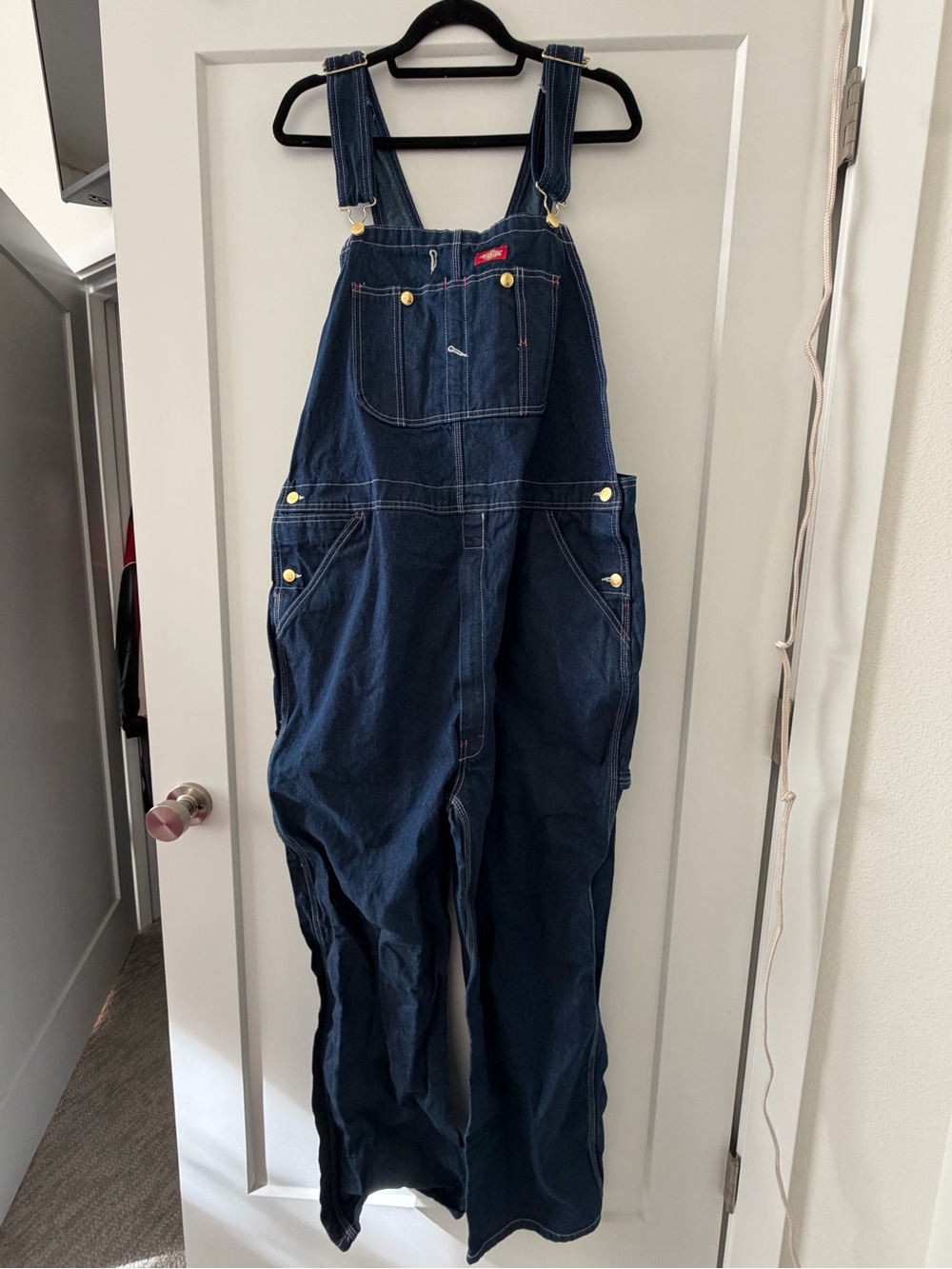 Dickie’s Classic Dark Blue Denim Overalls 42x30